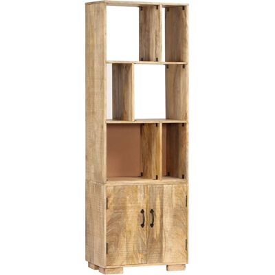 HELLOSHOP26 - Librería de mango macizo 180cm - 1 armario con 2 puertas 6 estantes - Librería HELLOSHOP26 - Librería de mango macizo 180cm - 1 armario con 2 puertas 6 estantes - Librería