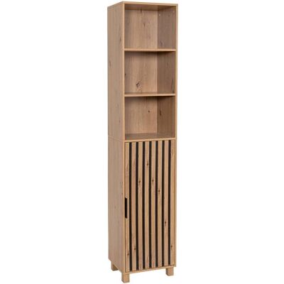 Columna De Almacenamiento De Mdf Con 1 Puerta Y 3 Estantes, Diseño «karma» - Tendance Columna De Almacenamiento De Mdf Con 1 Puerta Y 3 Estantes, Diseño «karma» - Tendance
