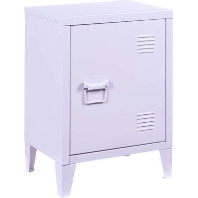 HELLOSHOP26 Mesita De Noche Mesilla Cómoda Mueble De Almacenaje De Acero Laminado 57 X 40 X 30 Cm Violeta 030011017 HELLOSHOP26 Mesita De Noche Mesilla Cómoda Mueble De Almacenaje De Acero Laminado 57 X 40 X 30 Cm Violeta 030011017