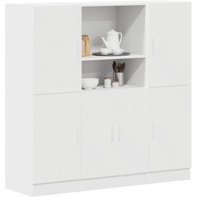 Vidaxl - Mueble De Cocina 3 Piezas Madera Contrachapada Blanca Vidaxl - Mueble De Cocina 3 Piezas Madera Contrachapada Blanca