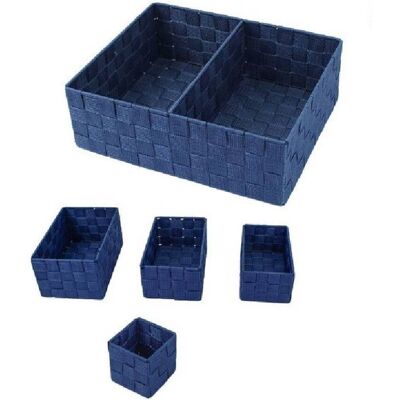 TRADE SHOP TRAESIO Trade Shop - 11 Cajas Modulares De Tela Baño Organizador Armarios Cajones Estantes 79082 Azul - TRADE SHOP TRAESIO Trade Shop - 11 Cajas Modulares De Tela Baño Organizador Armarios Cajones Estantes 79082 Azul -