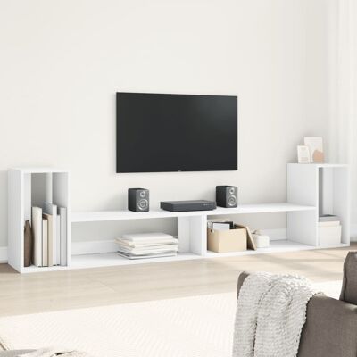 HELLOSHOP26 Muebles De Tv Multimedia Estantería Televisión Aparador Televisor Comedor Salón Dormitorio 2 Uds 100 X 30 X 50 Cm Madera Contrachapada Blanco 020028522 HELLOSHOP26 Muebles De Tv Multimedia Estantería Televisión Aparador Televisor Comedor Salón Dormitorio 2 Uds 100 X 30 X 50 Cm Madera Contrachapada Blanco 020028522
