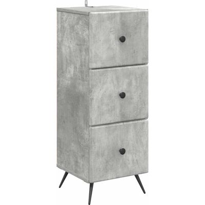 Cajonera Gris Hormigón 33 X 34,5 X 90 Cm Madera De Ingeniería Vidaxl Cajonera Gris Hormigón 33 X 34,5 X 90 Cm Madera De Ingeniería Vidaxl
