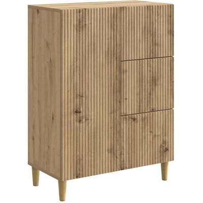 Aparador Roble Artesanal 66 X 34,5 X 90 Cm Madera De Ingeniería Vidaxl Aparador Roble Artesanal 66 X 34,5 X 90 Cm Madera De Ingeniería Vidaxl