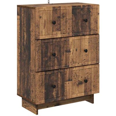 Cajonera Madera Envejecida 66 X 34,5 X 90 Cm Vidaxl Cajonera Madera Envejecida 66 X 34,5 X 90 Cm Vidaxl