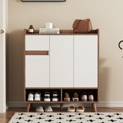 JHY DESIGN Cómoda/aparador/zapatero Con Estantes Ajustables – Mueble De Almacenamiento Minimalista Con Patas De Madera Maciza – Dimensiones: 99 Cm De Alto X 90 Cm De Ancho X 35 Cm De Profundidad JHY DESIGN Cómoda/aparador/zapatero Con Estantes Ajustables – Mueble De Almacenamiento Minimalista Con Patas De Madera Maciza – Dimensiones: 99 Cm De Alto X 90 Cm De Ancho X 35 Cm De Profundidad