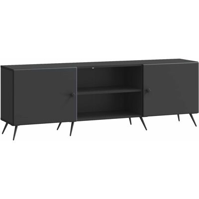 Mueble De Tv Negro 150 X 31 X 50 Cm Madera De Ingeniería Vidaxl Mueble De Tv Negro 150 X 31 X 50 Cm Madera De Ingeniería Vidaxl