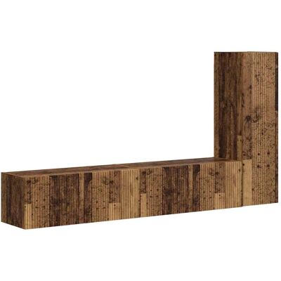 Conjunto De Mueble De Tv 3 Uds. Madera Vieja Vidaxl Conjunto De Mueble De Tv 3 Uds. Madera Vieja Vidaxl