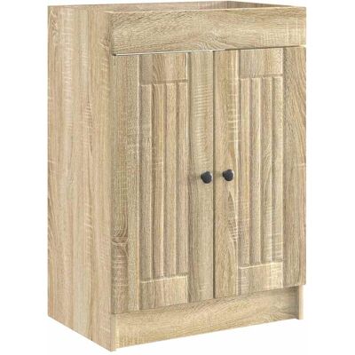 Cabinet Debajo Del Fregadero Roble Sonoma 56 X 37,5 X 81 Cm Vidaxl Cabinet Debajo Del Fregadero Roble Sonoma 56 X 37,5 X 81 Cm Vidaxl