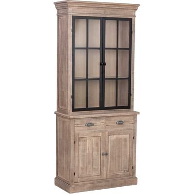 WANDERLUST DECO Vitrina De Madera Marrón 87x40x198h Cm WANDERLUST DECO Vitrina De Madera Marrón 87x40x198h Cm