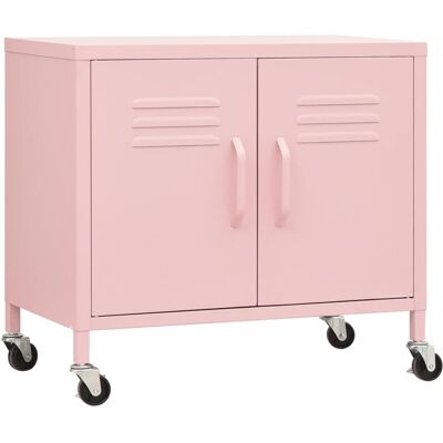 Armario De Almacenamiento Acero Rosa 60x35x56cm Vidaxl Armario De Almacenamiento Acero Rosa 60x35x56cm Vidaxl