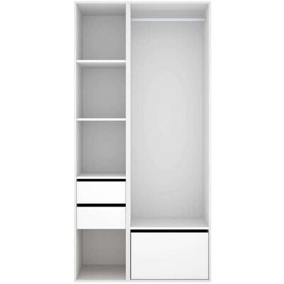 DKT Vestidor Sofia 2 Cajones, Zapatero Y Trasera Reversible En Blanco/natural, 204.5cm(alto) 99.5cm(ancho) 45cm(fondo) DKT Vestidor Sofia 2 Cajones, Zapatero Y Trasera Reversible En Blanco/natural, 204.5cm(alto) 99.5cm(ancho) 45cm(fondo)