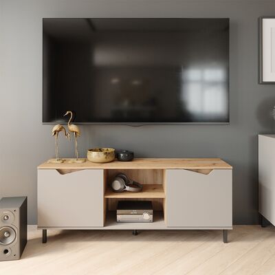 Mueble Bajo Para Tv Marelle, Roble Grisáceo/artesano, 150 X 60 Cm Con 2 Puertas, Vicco Mueble Bajo Para Tv Marelle, Roble Grisáceo/artesano, 150 X 60 Cm Con 2 Puertas, Vicco