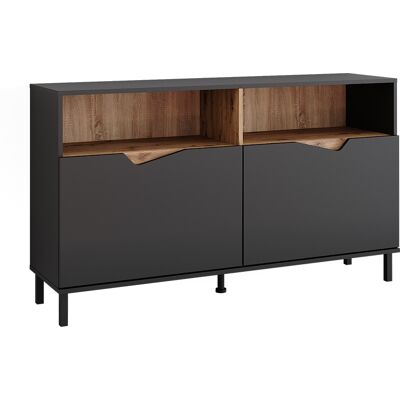 Aparador Marelle, Antracita/artisan, 140 X 81.3 Cm Con 2 Puertas, Vicco Aparador Marelle, Antracita/artisan, 140 X 81.3 Cm Con 2 Puertas, Vicco