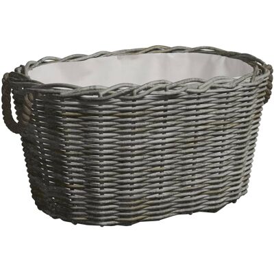 Cesta De Leña Asas De Transporte Sauce Natural Gris 59x42x28 Cm Vidaxl Cesta De Leña Asas De Transporte Sauce Natural Gris 59x42x28 Cm Vidaxl