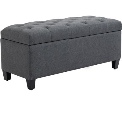 LIIYIELA Banco/otomana/cajonera De Almacenamiento Para Salón, Dormitorio O Recibidor, 100 X 40 X 44 Cm, Gris Oscuro. LIIYIELA Banco/otomana/cajonera De Almacenamiento Para Salón, Dormitorio O Recibidor, 100 X 40 X 44 Cm, Gris Oscuro.