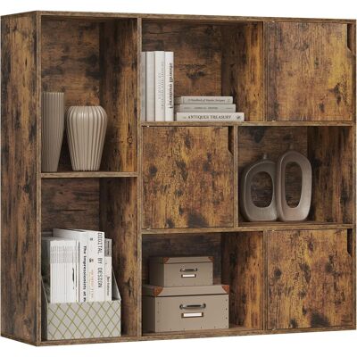 Woltu Librería De 8 Cubos, Estante De Almacenamiento De Madera, Organizador Independiente Para Oficina, Sala De Estar, Dormitorio, Marrón Rústico Woltu Librería De 8 Cubos, Estante De Almacenamiento De Madera, Organizador Independiente Para Oficina, Sala De Estar, Dormitorio, Marrón Rústico