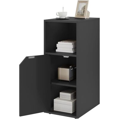 1x Mesita De Noche Con Cajón 25x35x62cm Negro - Woltu 1x Mesita De Noche Con Cajón 25x35x62cm Negro - Woltu