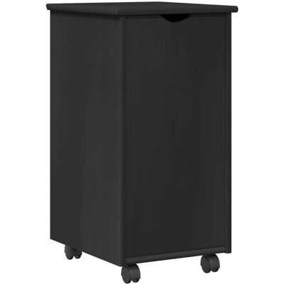 Gabinete Rodante Negro 34 X 39 X 65,5 Cm Madera De Pino Macizo Vidaxl Gabinete Rodante Negro 34 X 39 X 65,5 Cm Madera De Pino Macizo Vidaxl
