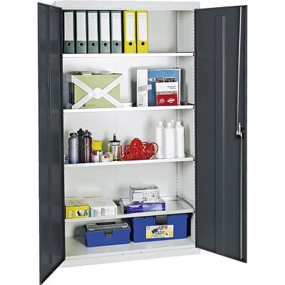 Armario De Herramientas Y Materiales Stumpf Serie 3000 Gris Claro / Gris Antracita + 4 Estantes Extraíbles Continuos - 3008071 Armario De Herramientas Y Materiales Stumpf Serie 3000 Gris Claro / Gris Antracita + 4 Estantes Extraíbles Continuos - 3008071
