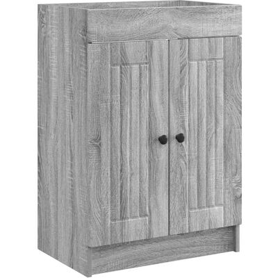 Cabinet Debajo Del Fregadero Sonoma Gris 56 X 37,5 X 81 Cm Vidaxl Cabinet Debajo Del Fregadero Sonoma Gris 56 X 37,5 X 81 Cm Vidaxl