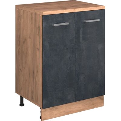Armario De Ampliación Rion, Hormigón Negro/roble Dorado, 60 X 46 Cm Sin Inclinación Con 2 Puertas, Vicco Armario De Ampliación Rion, Hormigón Negro/roble Dorado, 60 X 46 Cm Sin Inclinación Con 2 Puertas, Vicco