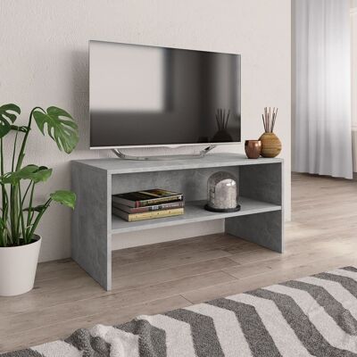 vidaXL Gabinete de TV de Hormigón Gris Madera Contrachapada - Soporte TV y Aparador vidaXL Gabinete de TV de Hormigón Gris Madera Contrachapada - Soporte TV y Aparador