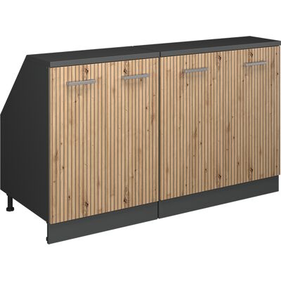 Conjunto De Armarios Para Techo Inclinado Rion, Roble Artesanal, 140 Cm Lote De 2 Carcasas De Armario 60 Cm De Profundidad, Vicco Conjunto De Armarios Para Techo Inclinado Rion, Roble Artesanal, 140 Cm Lote De 2 Carcasas De Armario 60 Cm De Profundidad, Vicco