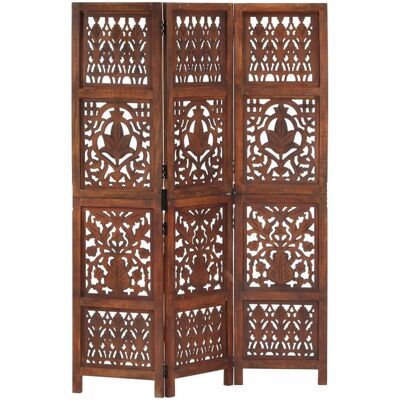 DÉCOSHOP26 Biombo De 3 Paneles Motivos Tallados A Mano 120 X 165 Cm Madera De Mango Marrón Dec030772 DÉCOSHOP26 Biombo De 3 Paneles Motivos Tallados A Mano 120 X 165 Cm Madera De Mango Marrón Dec030772
