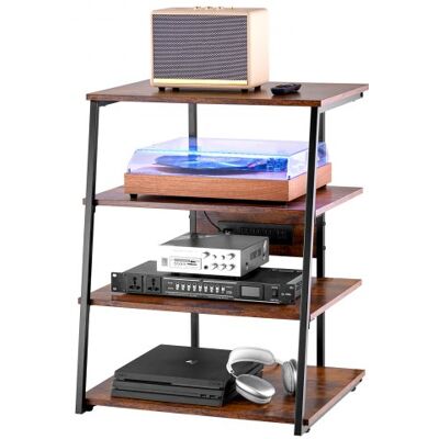 OEM Soporte De Tv De Esquina De 4 Niveles Con Regletas De Enchufes, Estantes De Madera De Altura Ajustable Para Reproductores De Dvd, Decodificadores De Cable Y Consolas De Juegos, Color Marrón OEM Soporte De Tv De Esquina De 4 Niveles Con Regletas De Enchufes, Estantes De Madera De Altura Ajustable Para Reproductores De Dvd, Decodificadores De Cable Y Consolas De Juegos, Color Marrón