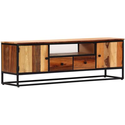 Helloshop26 - Mueble Tv Multimedia Estantería Para Televisión Buffet Para Televisión Comedor Salón Dormitorio 120 X 30 X 40 Cm Madera Maciza Recuperada Y Acero Marrón 020025827 Helloshop26 - Mueble Tv Multimedia Estantería Para Televisión Buffet Para Televisión Comedor Salón Dormitorio 120 X 30 X 40 Cm Madera Maciza Recuperada Y Acero Marrón 020025827