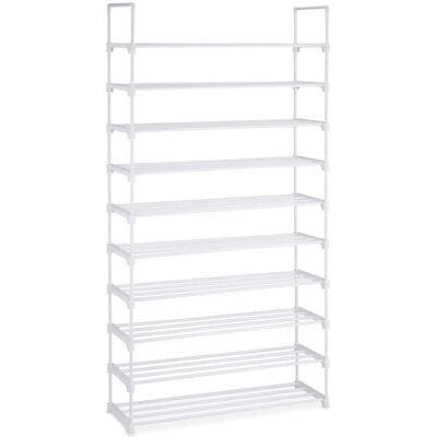HELLOSHOP26 Zapatero Modular Para Vestidor 175,5 X 93 X 30,5 Cm Almacenamiento Flexible 10 Niveles De Acero Blanco 130011371 HELLOSHOP26 Zapatero Modular Para Vestidor 175,5 X 93 X 30,5 Cm Almacenamiento Flexible 10 Niveles De Acero Blanco 130011371