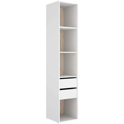 DKT Vestidor Reus Con Estantes Y 2 Cajones Acabado Blanco, 205cm(alto) 45cm(ancho) 45cm(fondo) DKT Vestidor Reus Con Estantes Y 2 Cajones Acabado Blanco, 205cm(alto) 45cm(ancho) 45cm(fondo)