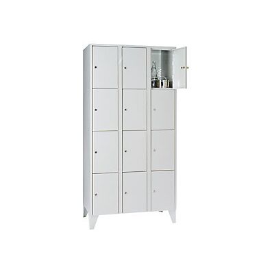 Armario de Almacenamiento Wolf - 12 Compartimentos, Cerradura, Acero Armario de Almacenamiento Wolf - 12 Compartimentos, Cerradura, Acero