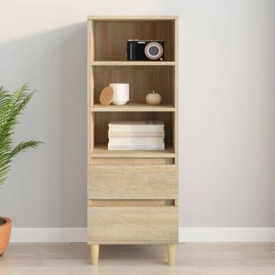 MAISONCHIC Credenza - Roble Sonoma 40x36x110 cm - Mueble de almacenamiento MAISONCHIC Credenza - Roble Sonoma 40x36x110 cm - Mueble de almacenamiento
