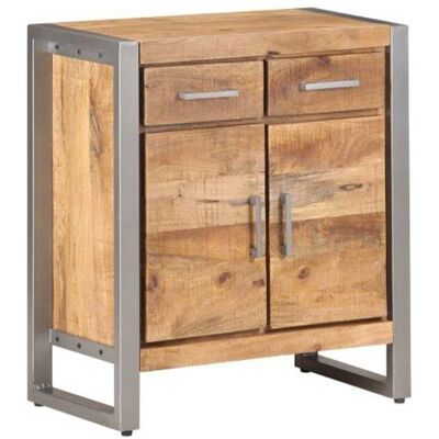 Aparador de madera de mango rugosa - 60x35x72 cm - Mueble de almacenamiento de vidaXL Aparador de madera de mango rugosa - 60x35x72 cm - Mueble de almacenamiento de vidaXL