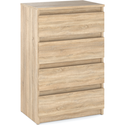 OEM Cómoda Sonoma De Roble Con 4 Cajones, Mueble Para Tv De 60 Cm, Ideal Para Salón O Dormitorio. OEM Cómoda Sonoma De Roble Con 4 Cajones, Mueble Para Tv De 60 Cm, Ideal Para Salón O Dormitorio.