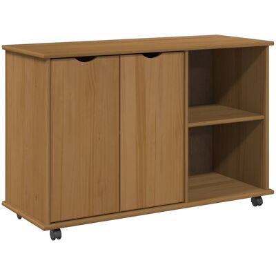 Gabinete Rodante Con Rueda Marrón Miel 100 X 39 X 65,5 Cm Vidaxl Gabinete Rodante Con Rueda Marrón Miel 100 X 39 X 65,5 Cm Vidaxl