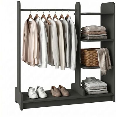 Perchero De Madera Con Estante Lempu L 110x106x35 - Vcm Perchero De Madera Con Estante Lempu L 110x106x35 - Vcm