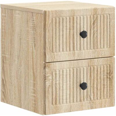 Mesita De Noche De Pared Roble Sonoma 33 X 34,5 X 40 Cm Vidaxl Mesita De Noche De Pared Roble Sonoma 33 X 34,5 X 40 Cm Vidaxl