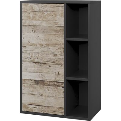 Estante De Pared Berno, Roble Negro/arena, 50.1 X 78.4 Cm Con 2 Compartimentos Cerrados, Vicco Estante De Pared Berno, Roble Negro/arena, 50.1 X 78.4 Cm Con 2 Compartimentos Cerrados, Vicco