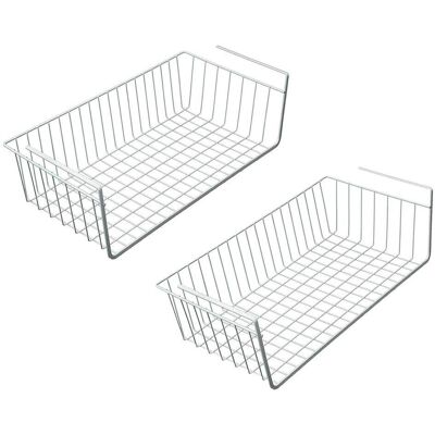 Cesta Para Cajón De 40 Cm, Organizador De Almacenamiento Para Debajo Del Armario (2 Piezas, Blanco) - Rapanda Cesta Para Cajón De 40 Cm, Organizador De Almacenamiento Para Debajo Del Armario (2 Piezas, Blanco) - Rapanda