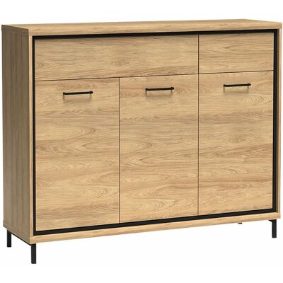 Mobilier1 - Cómoda Etrmoni 104, Luminoso Madera, Con Cajones Y Puertas, Número De Cajones: 0, 101x135x41cm Mobilier1 - Cómoda Etrmoni 104, Luminoso Madera, Con Cajones Y Puertas, Número De Cajones: 0, 101x135x41cm