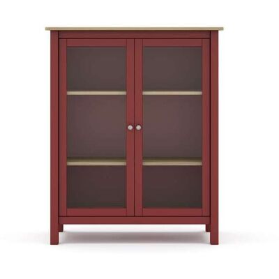 MKRIC Mueble Vitrina Para Comedor Modelo Miguel 2 Puertas Acabado Burdeos/roble, 40cm(fondo) 110cm(alto) 90cm (ancho). MKRIC Mueble Vitrina Para Comedor Modelo Miguel 2 Puertas Acabado Burdeos/roble, 40cm(fondo) 110cm(alto) 90cm (ancho).