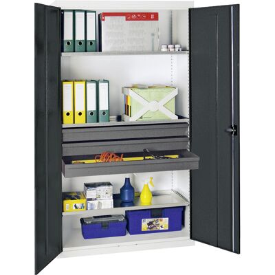 Stumpf Gabinete De Herramientas Y Materiales Serie 3000 Gris Claro / Gris Antracita + 3 Cajones De 100 Mm + 3 Estantes Extraíbles Continuos - 3008271 Stumpf Gabinete De Herramientas Y Materiales Serie 3000 Gris Claro / Gris Antracita + 3 Cajones De 100 Mm + 3 Estantes Extraíbles Continuos - 3008271