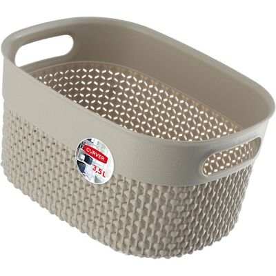 Curver - Filo 3.5L - Beige - Cesta de almacenamiento Curver - Filo 3.5L - Beige - Cesta de almacenamiento