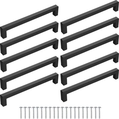 OEM 10 Tiradores Para Muebles, Negros, Con Reposabrazos Cuadrados, Tiradores Para Puertas De Armario, Aleación De Aluminio, Tiradores Sencillos Para Cajones/armarios, 29 Mm De Alto/8 Mm De Ancho, Distanci OEM 10 Tiradores Para Muebles, Negros, Con Reposabrazos Cuadrados, Tiradores Para Puertas De Armario, Aleación De Aluminio, Tiradores Sencillos Para Cajones/armarios, 29 Mm De Alto/8 Mm De Ancho, Distanci