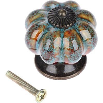 OEM Tiradores De Cerámica Antiguos Con Forma De Calabaza Para Armarios, Roperos, Cómodas, Cajones, Muebles De Cocina (10 Piezas, Azul) OEM Tiradores De Cerámica Antiguos Con Forma De Calabaza Para Armarios, Roperos, Cómodas, Cajones, Muebles De Cocina (10 Piezas, Azul)