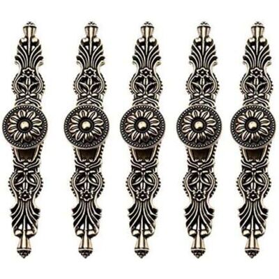 Tiradores De Bronce Estilo Retro Vintage Ineasicer Para Puertas De Armarios, Pomos Para Muebles Antiguos, Estanterías, Tocadores, Armarios Y Cajones (paquete De 5) Tiradores De Bronce Estilo Retro Vintage Ineasicer Para Puertas De Armarios, Pomos Para Muebles Antiguos, Estanterías, Tocadores, Armarios Y Cajones (paquete De 5)
