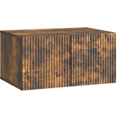 Mueble Para Tv De Pared Roble Ahumado 59,5 X 41 X 30 Cm Vidaxl Mueble Para Tv De Pared Roble Ahumado 59,5 X 41 X 30 Cm Vidaxl